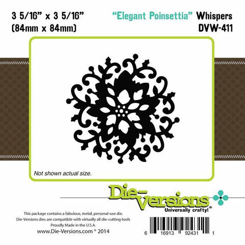 Die-Versions Die-Versions - Whispers - Elegant Poinsettia - Lilly Grace Crafts