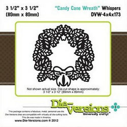 Die-Versions Whispers - Candy Cane Wreath - Lilly Grace Crafts