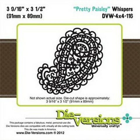 Die-Versions Whispers - Pretty Paisley - Lilly Grace Crafts