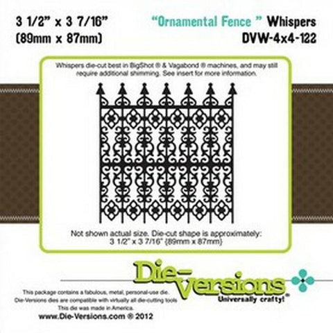 Die-Versions Whispers - Ornamental Fence - Lilly Grace Crafts