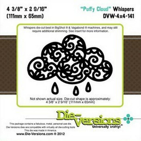 Die-Versions Whispers - Puffy Cloud - Lilly Grace Crafts