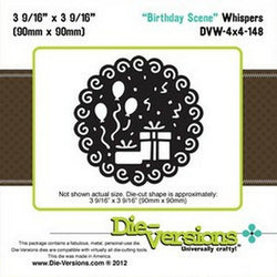 Die-Versions Whispers - Birthday Scene - Lilly Grace Crafts