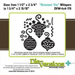 Die-Versions Whispers - Ornament Trio - Lilly Grace Crafts