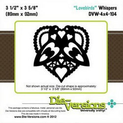 Die-Versions Whispers - Lovebirds - Lilly Grace Crafts