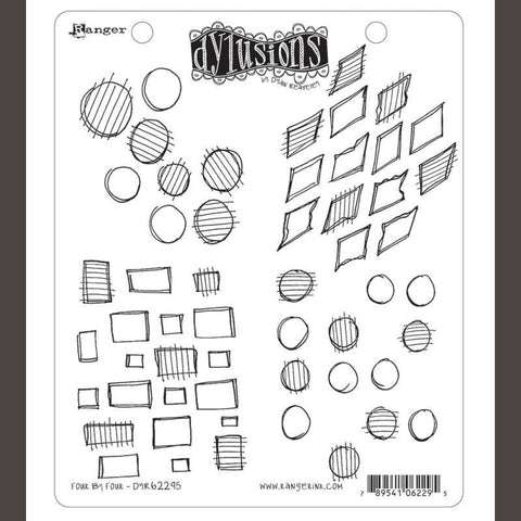 Ranger Industries Four By Four Dylusions Stamp - Lilly Grace Crafts