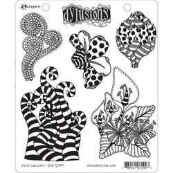 Ranger Industries Stripy Curlicues Dylusions Stamps - Lilly Grace Crafts