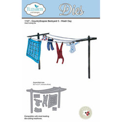 Elizabeth Craft Designs CountryScapes Backyard 5 Wash Day Dies - Lilly Grace Crafts
