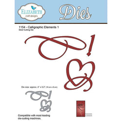 Elizabeth Craft Designs Calligraphic Elements 1 Dies - Lilly Grace Crafts