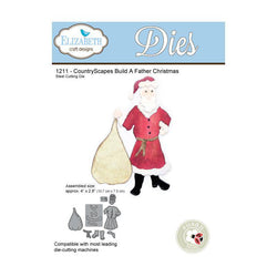 Elizabeth Craft Designs CountryScapes Build A Father Christmas Dies - Lilly Grace Crafts