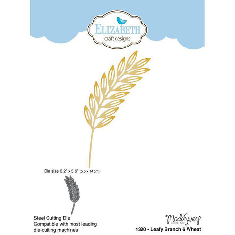 Elizabeth Craft Designs Leafy Branch 6 Wheat Die - Lilly Grace Crafts