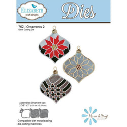 Elizabeth Craft Designs Christmas Ornament Set 2 Die - Lilly Grace Crafts