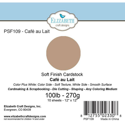 Elizabeth Craft Designs Soft Finish Cardstock Cafe au Lait - Lilly Grace Crafts