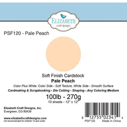 Elizabeth Craft Designs Soft Finish Cardstock Pale Peach - Lilly Grace Crafts