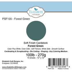 Elizabeth Craft Designs Soft Finish Cardstock Forest Green - Lilly Grace Crafts