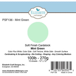 Elizabeth Craft Designs Soft Finish Cardstock Mint Green - Lilly Grace Crafts