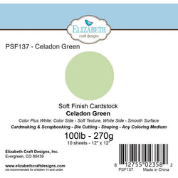 Elizabeth Craft Designs Soft Finish Cardstock Celadon Green - Lilly Grace Crafts
