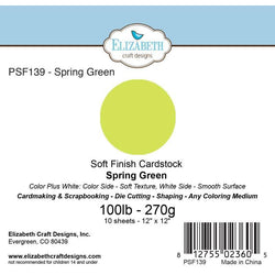 Elizabeth Craft Designs Soft Finish Cardstock Spring Green - Lilly Grace Crafts