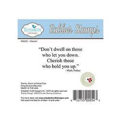 Elizabeth Craft Designs Dont Dwell Red Rubber Stamp - Lilly Grace Crafts