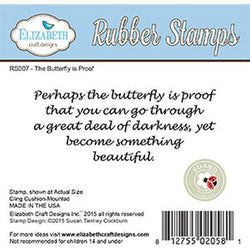 Elizabeth Craft Designs Perhaps Red Rubber Stamp - Lilly Grace Crafts