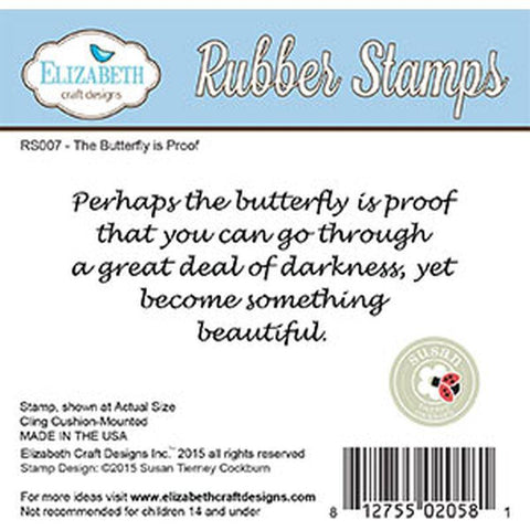 Elizabeth Craft Designs Perhaps Red Rubber Stamp - Lilly Grace Crafts