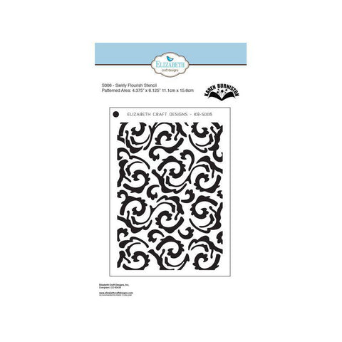 Elizabeth Craft Designs Swirly Flourish Stencil - Lilly Grace Crafts