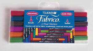 Tsukineko Fabrico Marker 6 Colour Set - Lilly Grace Crafts