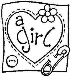 Personal Impressions A Girl Wood Mounted Stamp - Lilly Grace Crafts