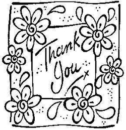 Personal Impressions Thank You Flowers Wood Mounted Stamp - Lilly Grace Crafts