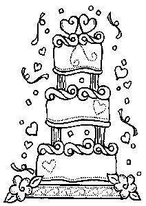 Personal Impressions Wedding Cake Wood Mounted Stamp - Lilly Grace Crafts