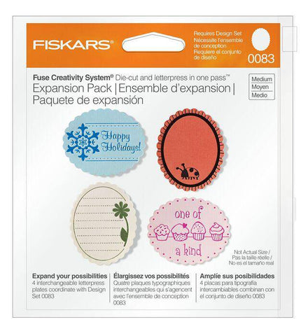 Fiskars Exp Pack Scalloped Oval (4) - Lilly Grace Crafts