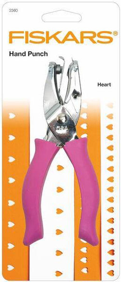 Fiskars Hand Punch - 1/4 inch Large Heart - Lilly Grace Crafts