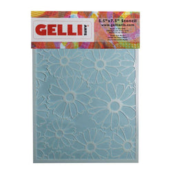 Gelli Arts Flower Stencil - For use with 5x7 plate - Lilly Grace Crafts