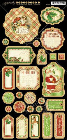 Graphic45 Christmas Die Cut Chipboard Tags - Lilly Grace Crafts