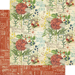 Graphic45 July Flourish. Sold in packs of 10. - Lilly Grace Crafts