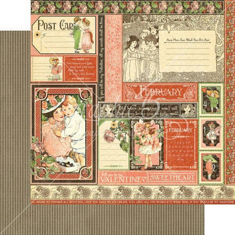 Graphic45 Childrens Hour February Collective Packs of 10 Sheets - Lilly Grace Crafts
