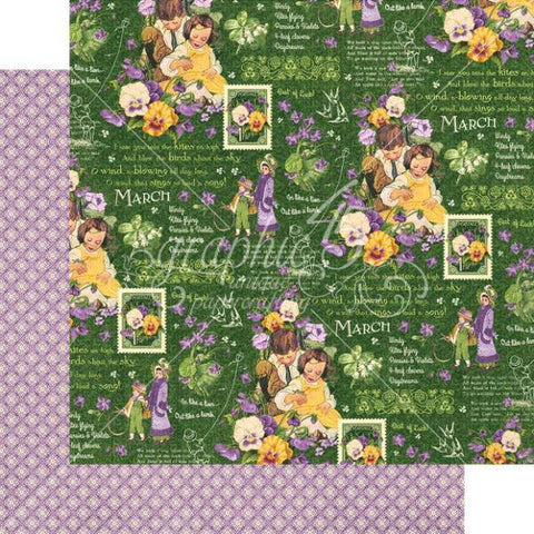 Graphic45 Childrens Hour March Montage Packs of 10 Sheets - Lilly Grace Crafts