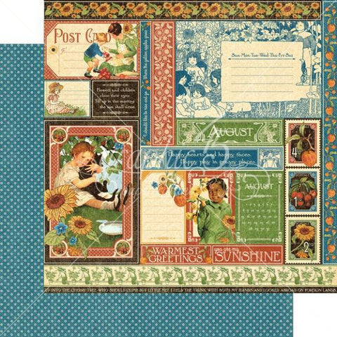 Graphic45 Childrens Hour August Collective Packs of 10 Sheets - Lilly Grace Crafts