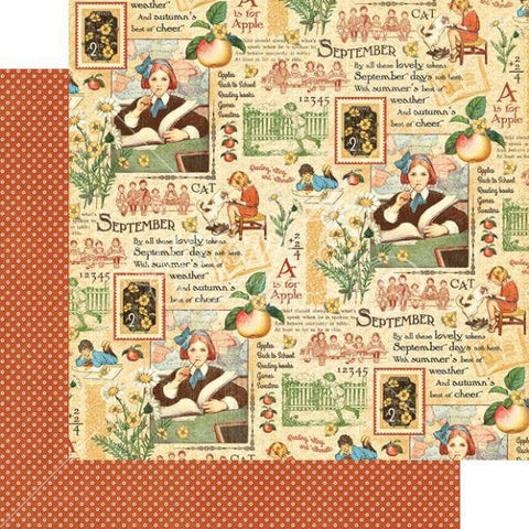 Graphic45 Childrens Hour September Montage Packs of 10 Sheets - Lilly Grace Crafts