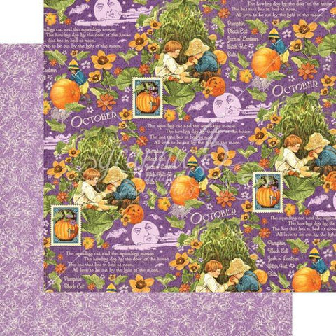 Graphic45 Childrens Hour October Montage Packs of 10 Sheets - Lilly Grace Crafts