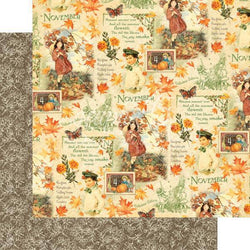 Graphic45 Childrens Hour November Montage Packs of 10 Sheets - Lilly Grace Crafts