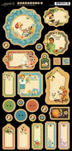 Graphic45 Childrens Hour Journaling Chipboard - Lilly Grace Crafts