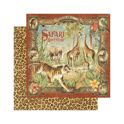 Graphic45 Safari Adventure 12x12 paper Packs of 10 Sheets - Lilly Grace Crafts