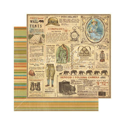 Graphic45 Serengeti Outfitters 12x12 paper Packs of 10 Sheets - Lilly Grace Crafts