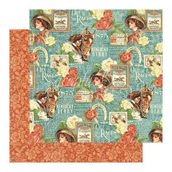 Graphic45 Off to the Races - Elegance Running Packs of 10 Sheets - Lilly Grace Crafts