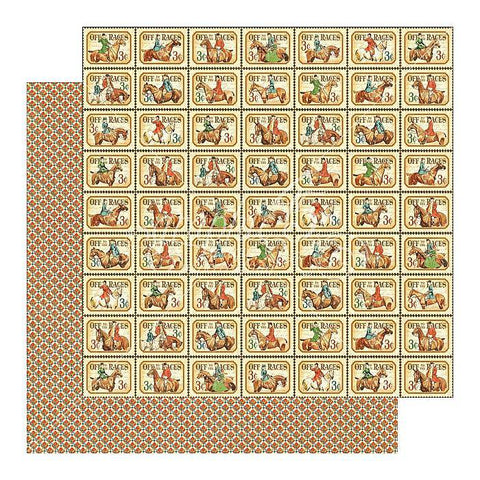 Graphic45 Off to the Races - Kentucky Derby Packs of 10 Sheets - Lilly Grace Crafts