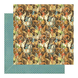 Graphic45 Off to the Races - Hot to Trot Packs of 10 Sheets - Lilly Grace Crafts