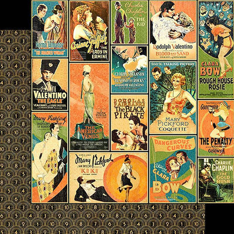 Graphic45 Vintage Hollywood - Tinseltown 12x12 Paper Packs of 10 Sheets - Lilly Grace Crafts