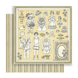 Graphic45 Pennys Paper Doll Family - Color Your World - 12x12 paper packaged in 10s - Lilly Grace Crafts