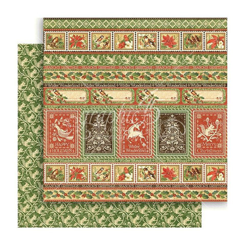 Graphic45 Winter Wonderland - Nordic Greetings - 12x12 paper packaged in 10s - Lilly Grace Crafts