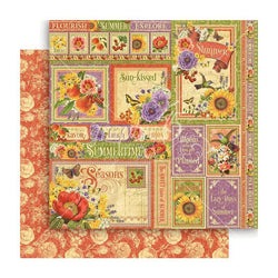 Graphic45 Seasons - Summer Collective - 12x12 paper packaged in 10s - Lilly Grace Crafts